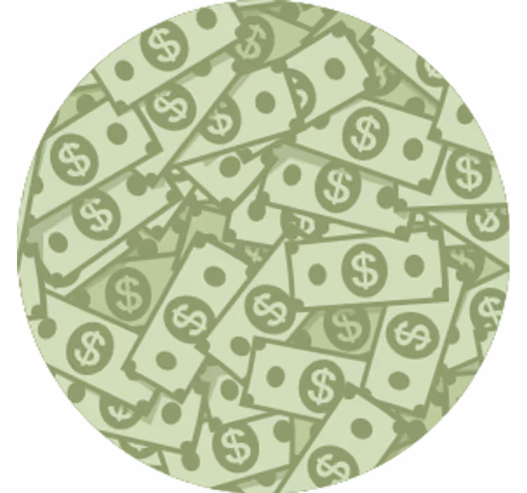 Untersetzer modern mit geldscheinmuster - TenStickers