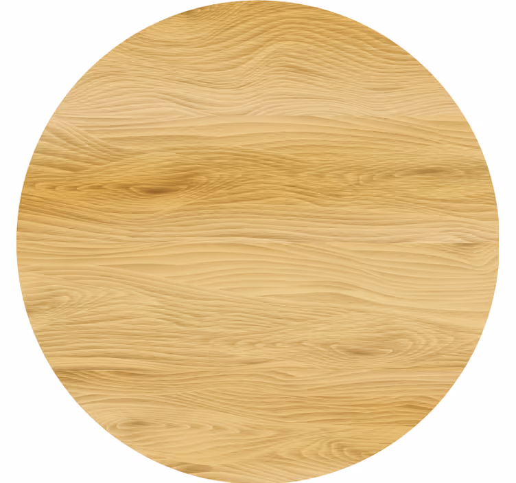 Untersetzer aus natürlichem holz mit runder oberfläche - TenStickers