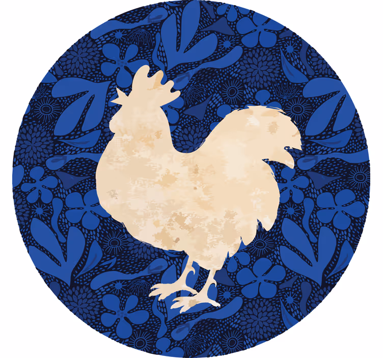 Vintage untersetzer hühnerblumen silhouette - TenStickers