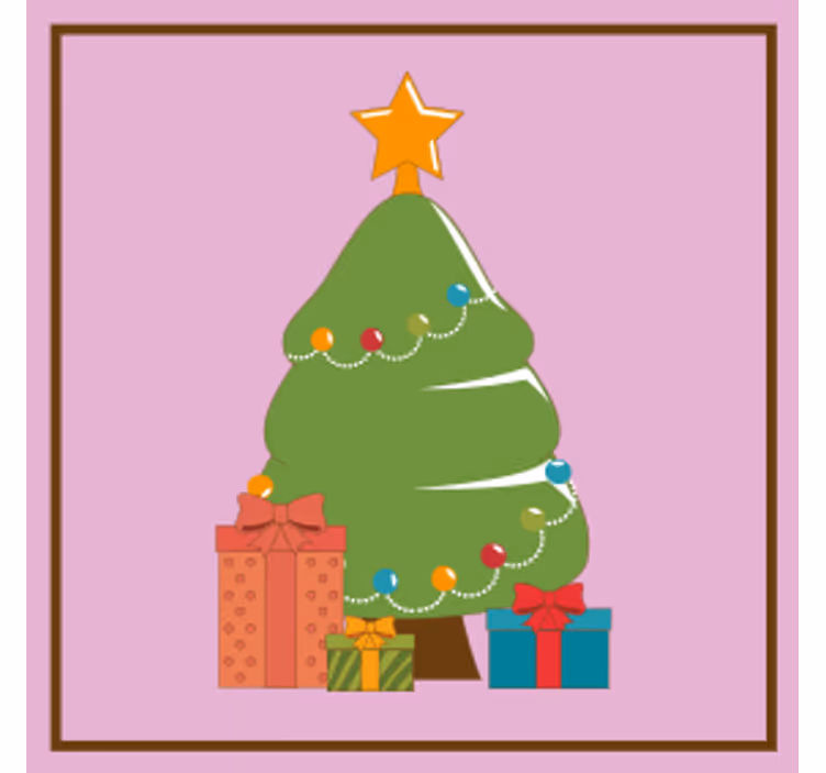 Untersetzer weihnachten dekorative geschenke tannenbaum - TenStickers