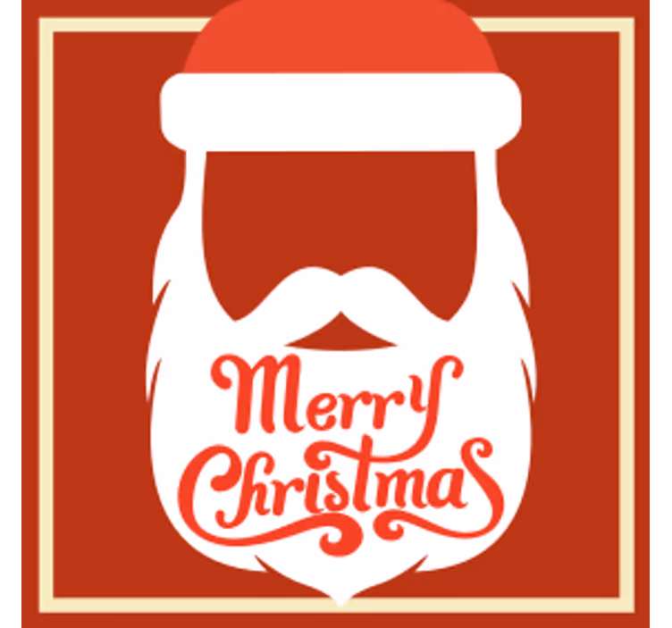 Untersetzer weihnachten mit weihnachtsmann illustration - TenStickers