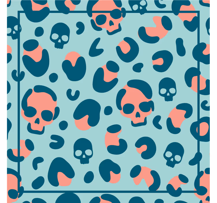 Untersetzer geek mit schädelmuster geometrie - TenStickers