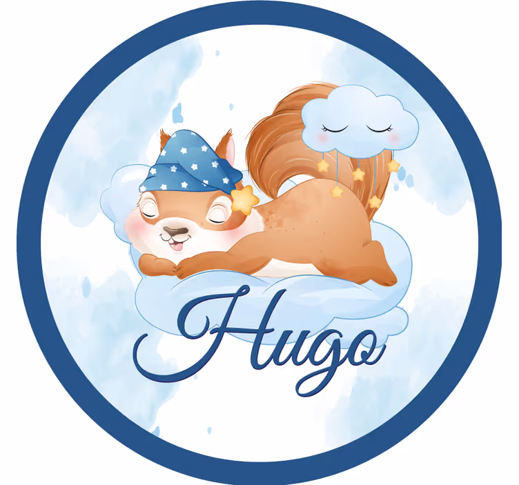 Untersetzer geek eichhörnchen entspannt träumend - TenStickers
