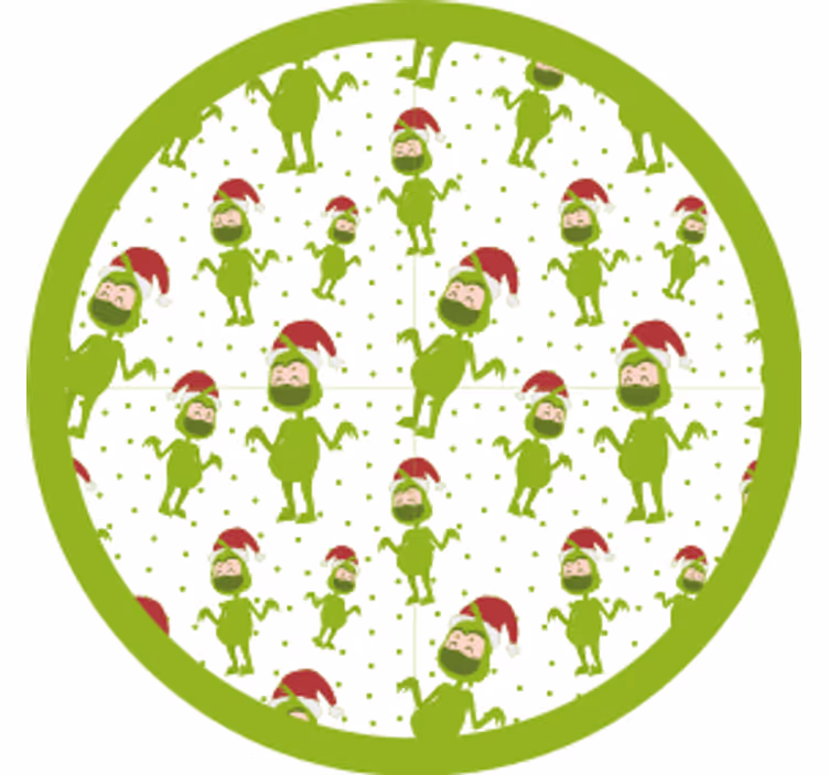 Untersetzer weihnachten mit lustigen grünen figuren - TenStickers