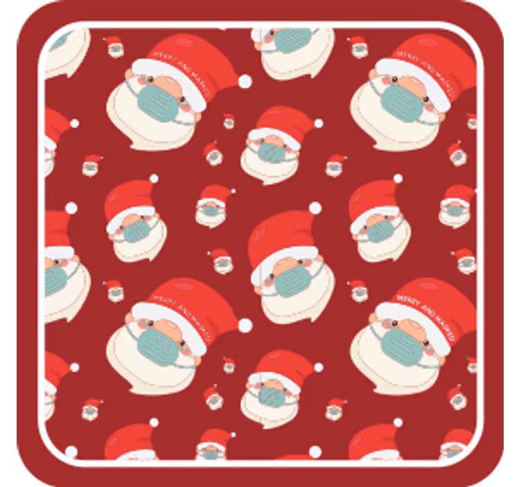 Untersetzer weihnachten mit festlichen santa figuren - TenStickers