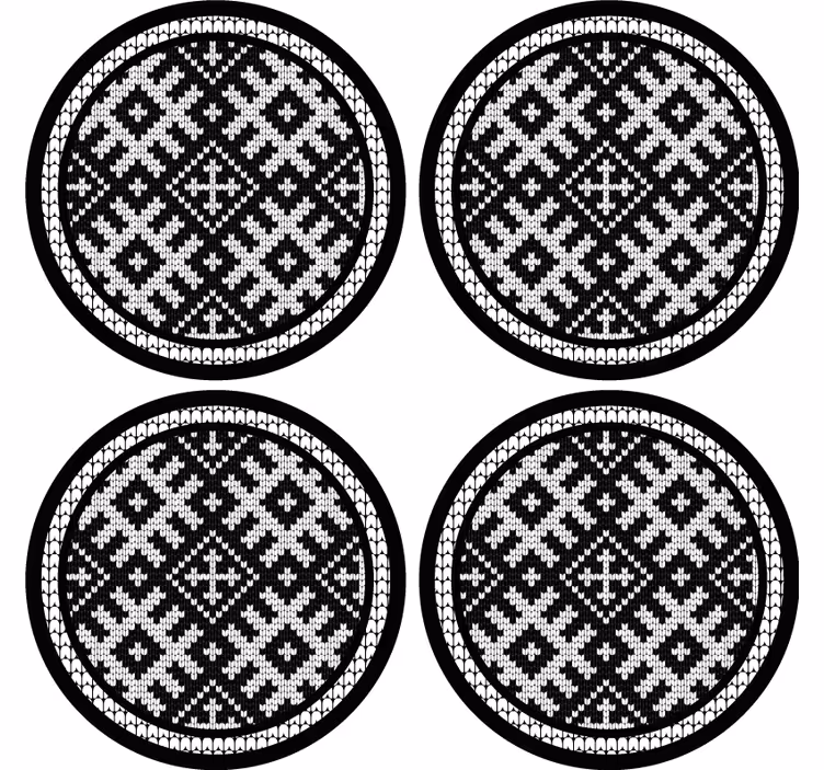 Untersetzer im strickmuster design - TenStickers