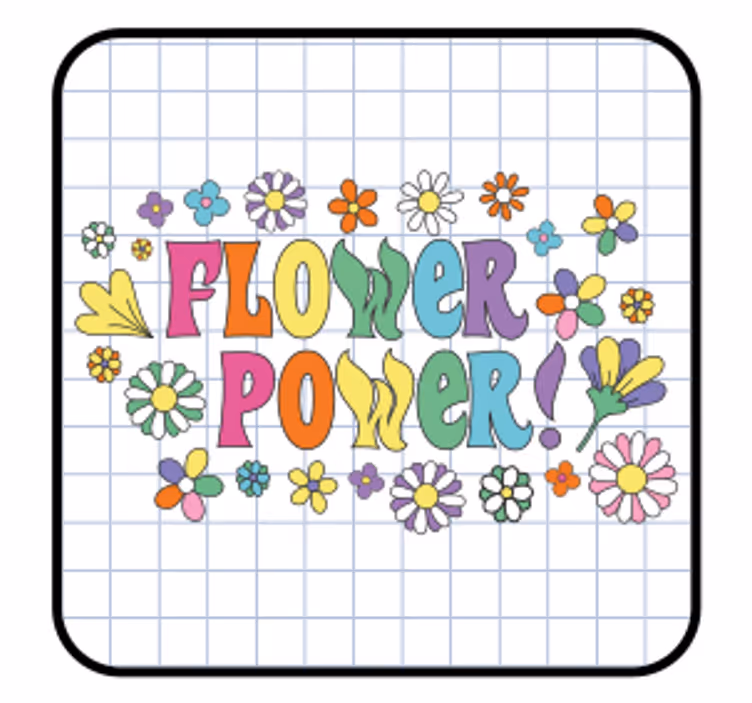 Untersetzer geek mit buntem blumendesign - TenStickers