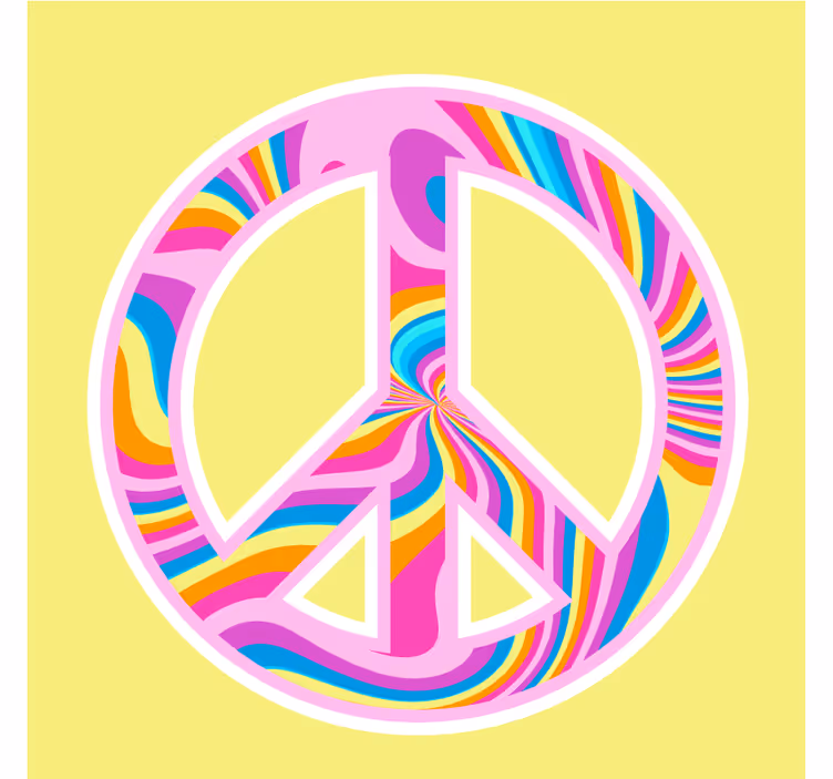 Untersetzer geek mit lebhaftem friedenssymbol - TenStickers