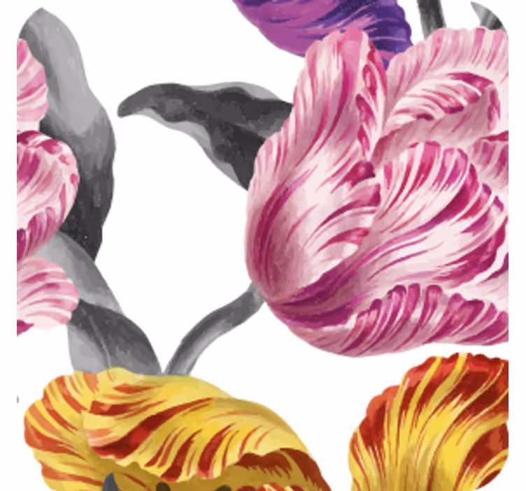 Untersetzer modern mit lebhaften botanischen motiven - TenStickers