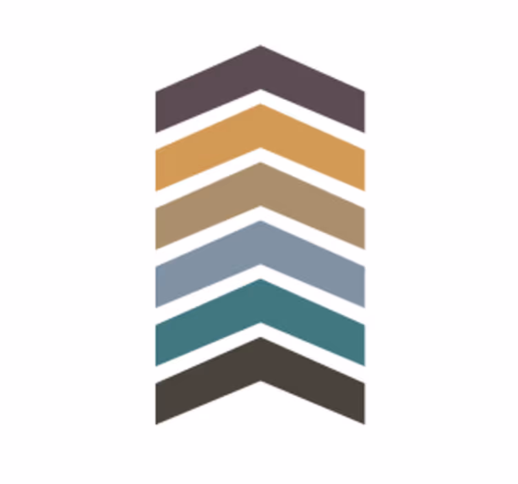 Untersetzer mit geschichtetem zickzack-muster - TenStickers