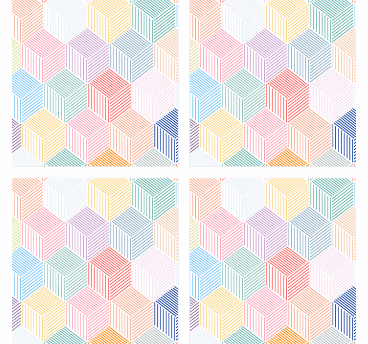 Untersetzer mit geometrischem sechseckigem muster - TenStickers