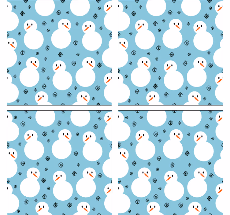 Untersetzer weihnachten mit schneemannmuster - TenStickers