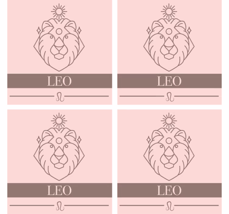 Untersetzer personalisiert minimalistisches leo emblem - TenStickers