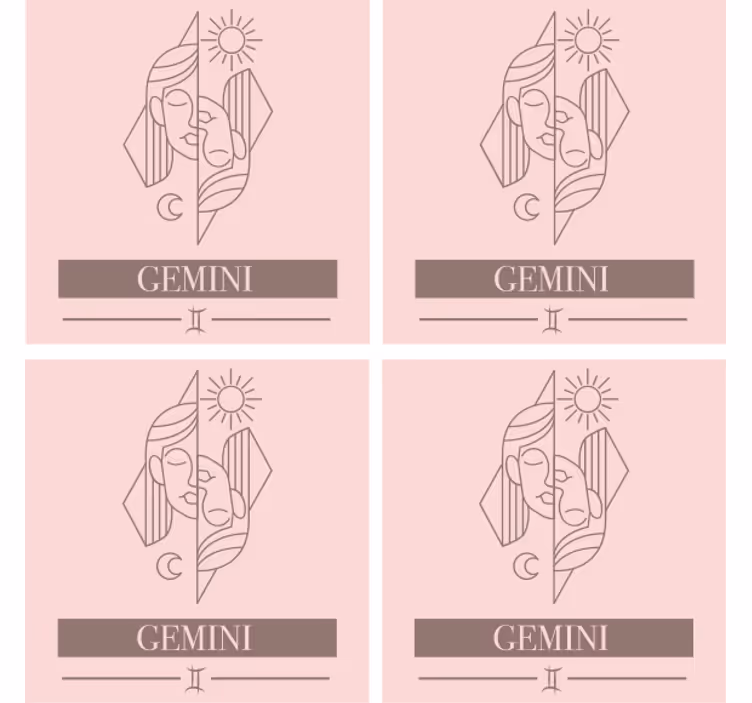 Bierdeckel sprüche duale gesichter des zodiacs - TenStickers