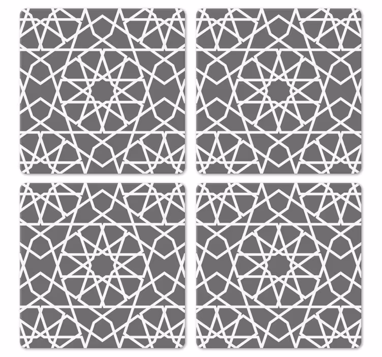 Untersetzer Fliese Grauer arabischer stil - TenStickers