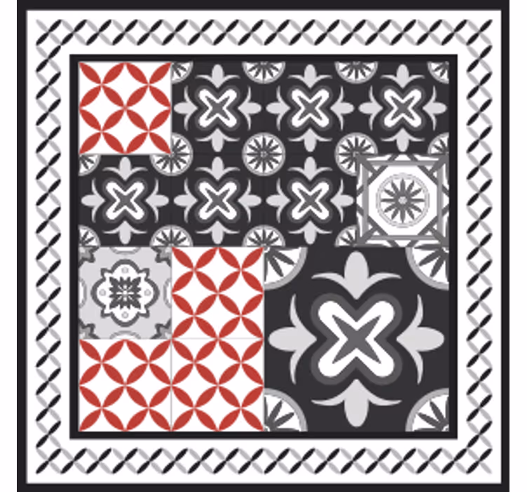Untersetzer mit geometrischen mustern collage - TenStickers
