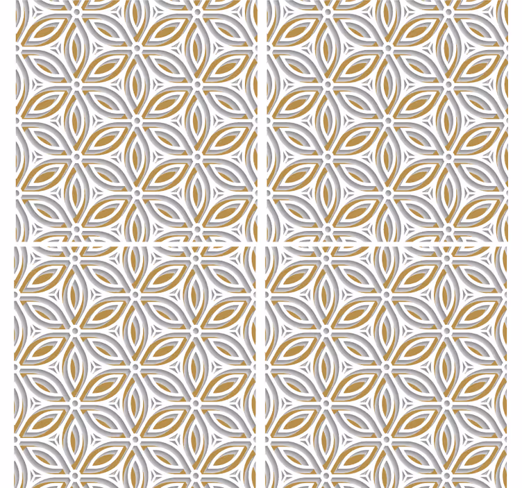 Untersetzer mit filigranem blumenmotiv - TenStickers