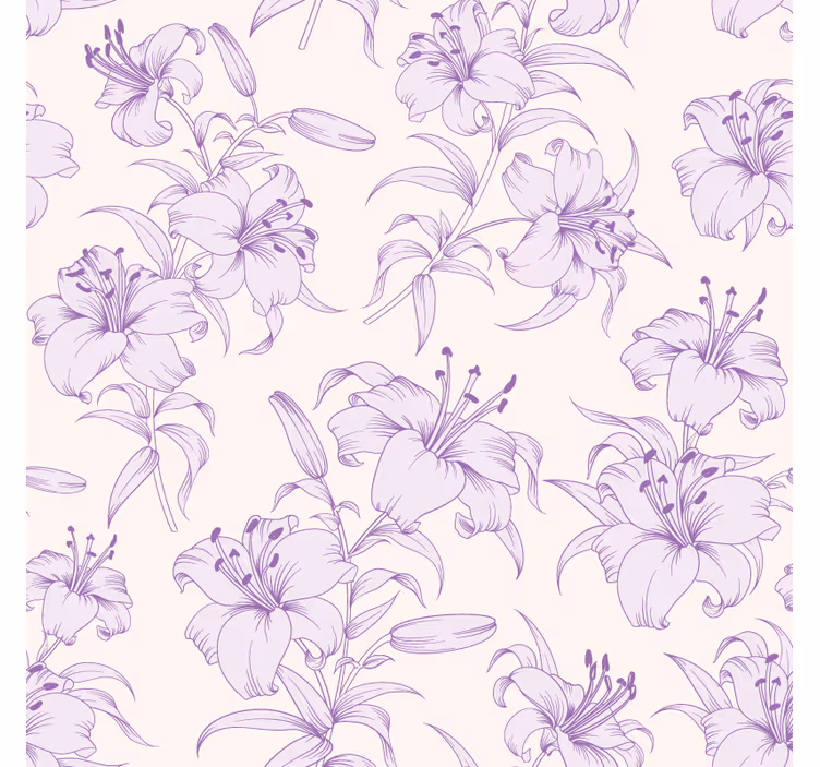 Untersetzer im eleganten lilienmuster - TenStickers