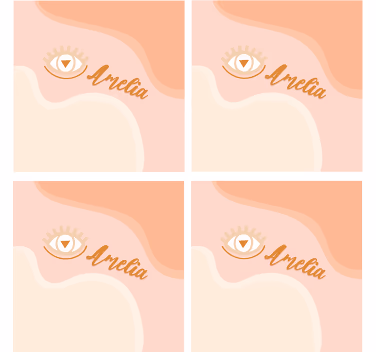 Untersetzer personalisiert weiche kurven - TenStickers