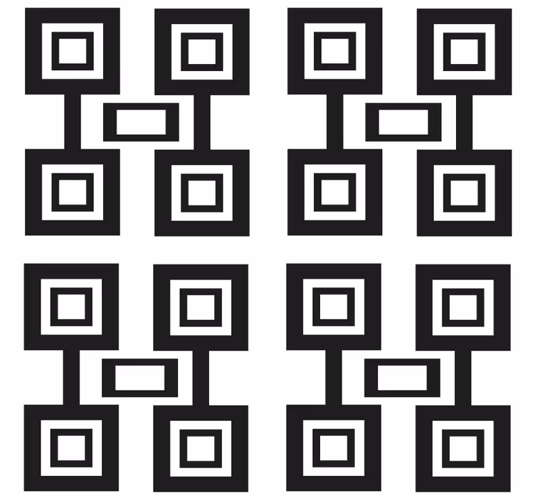 Untersetzer im schwarzen quadratmuster - TenStickers