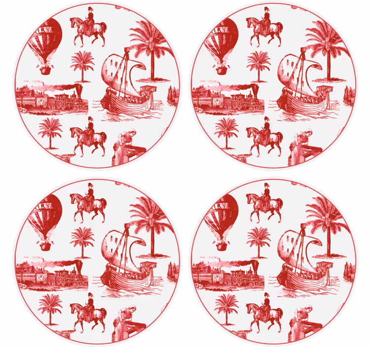 Vintage untersetzer maritime szenerie - TenStickers