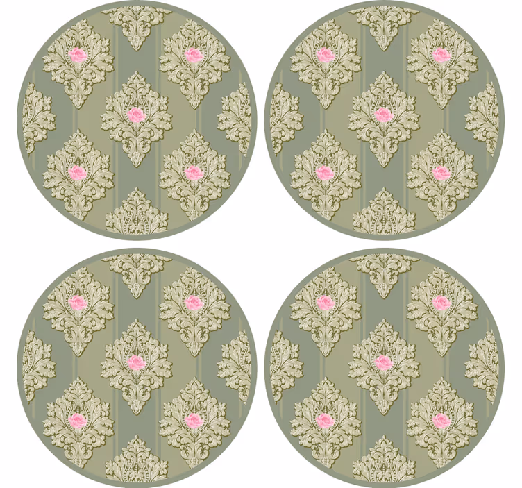 Vintage untersetzer mit filigranem botanischen motiv - TenStickers