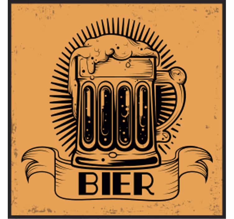 Untersetzer Bier Bierkrug - TenStickers