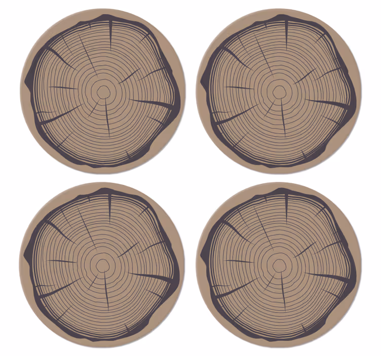 Untersetzer Vintage Baumstamm Optik - TenStickers