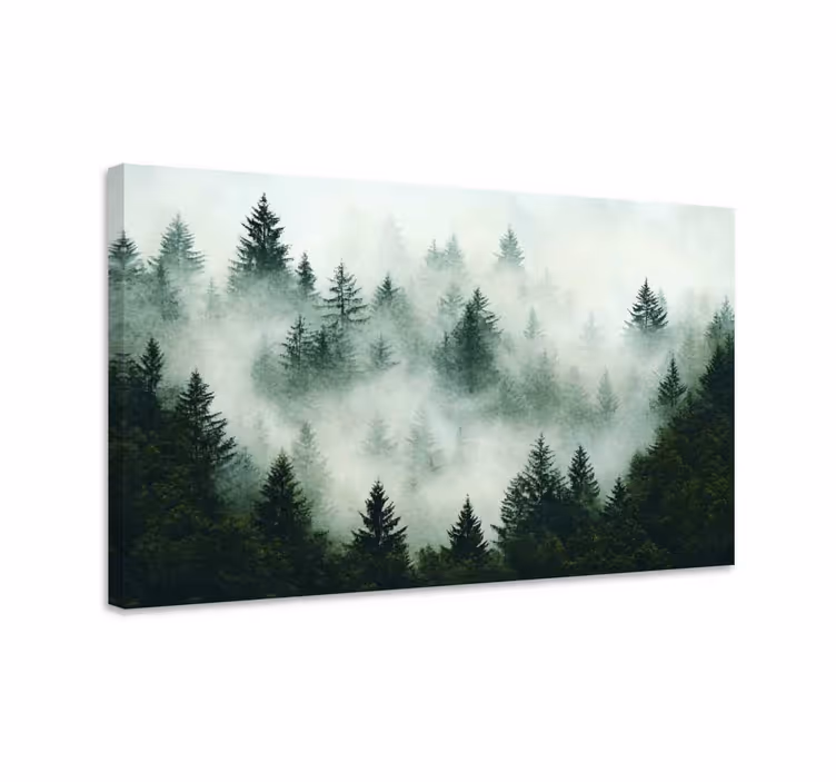 Wandbilder Landschaft nebliger wald - TenStickers