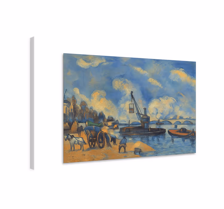 Kunst auf Leinwand die seine bei bercy - TenStickers