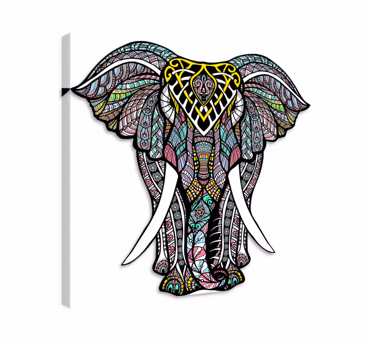 Wandbild elefant mandala elefanten vinylteppich - TenStickers