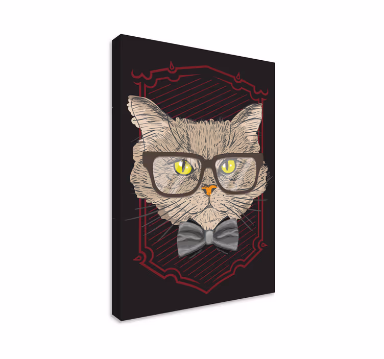 Wandbilder katzen mit brille - TenStickers