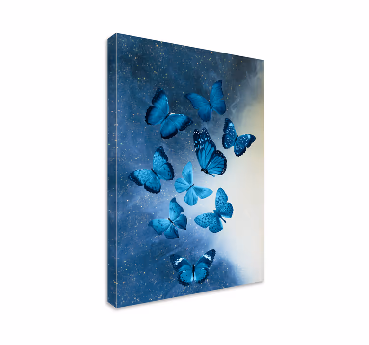 Wandbild schmetterling blaue majestätische schmetterlinge - TenStickers