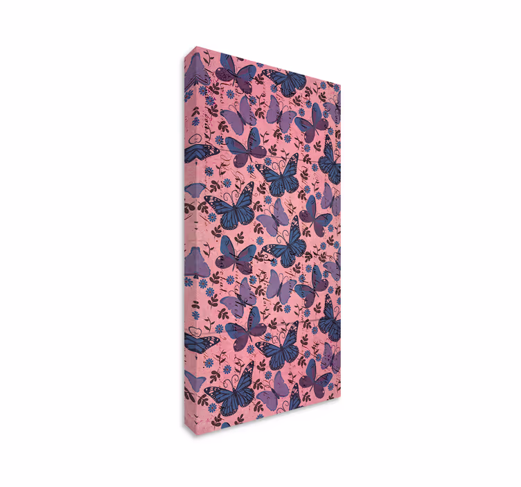 Wandbild schmetterling in lila tönen mit sprüchen - TenStickers