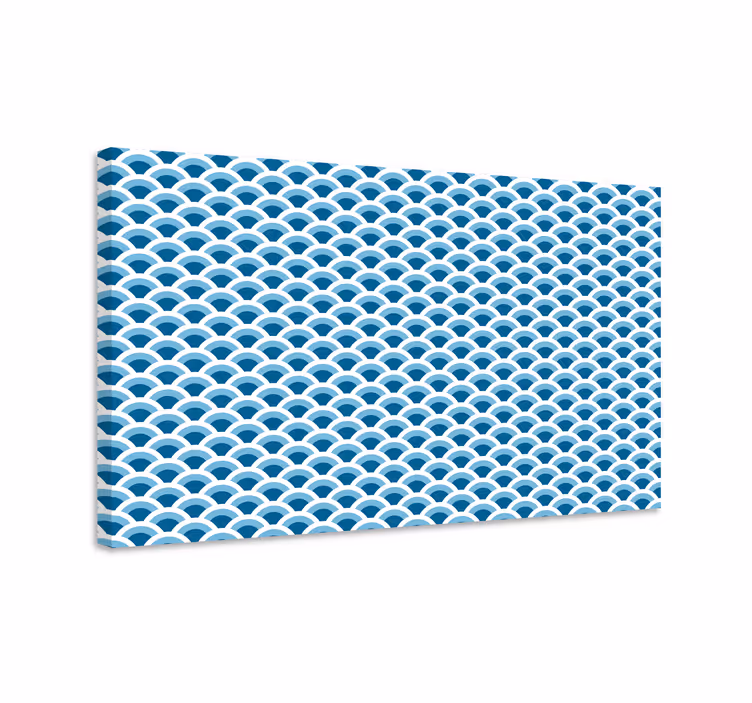 Wandbild fische in blauen farbtönen schuppen - TenStickers