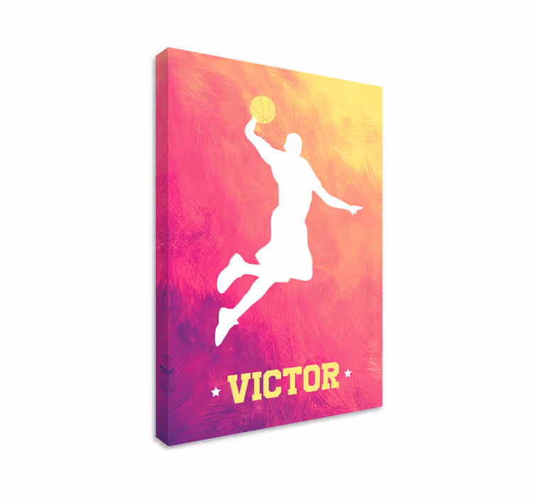 Leinwandbild Sport silhouette-slam-dunk - TenStickers