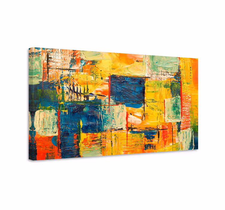 Wandbild Wohnzimmer abstraktes Acrylgemälde - TenStickers