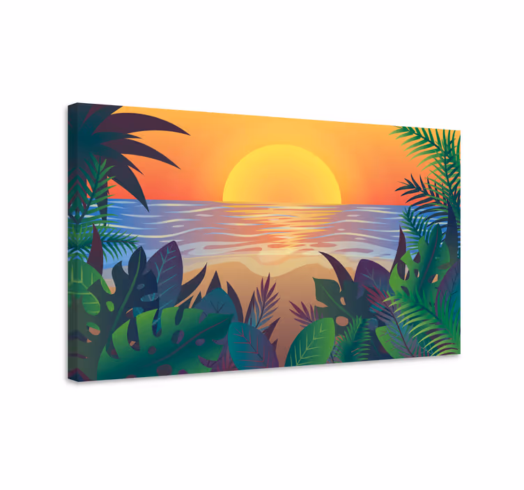 Wandbilder Landschaft tropisches sonnenuntergangspanorama - TenStickers