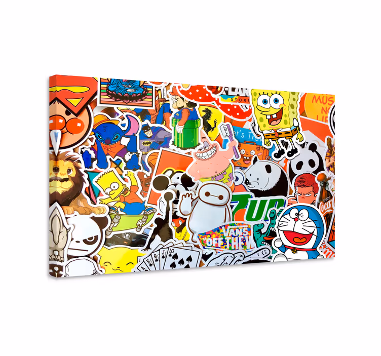 Leinwandbild Kinder Zeichentrickfiguren - TenStickers