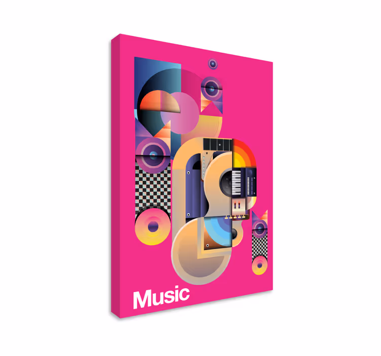 Wandbild Musik abstrakter synthesizer - TenStickers
