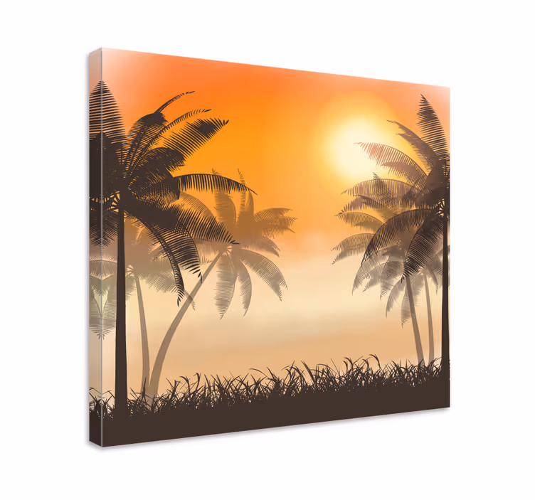 Wandbilder landschaft tropisches sonnenuntergangsgefühl - TenStickers