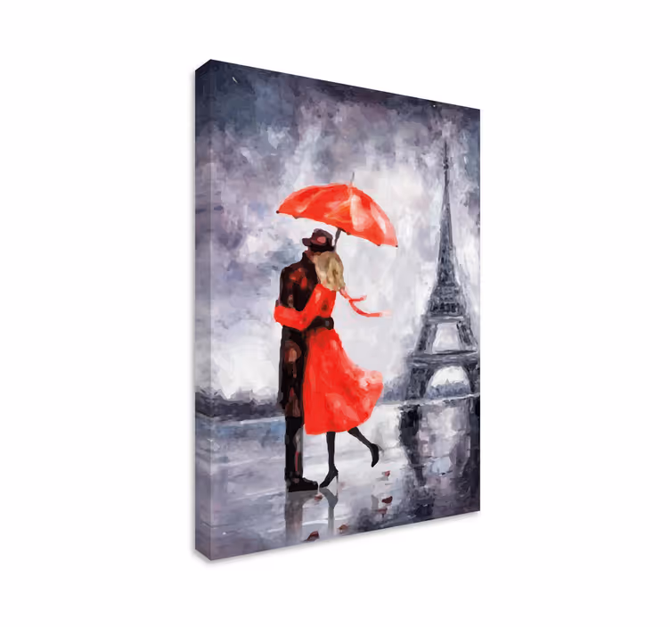 Leinwandbild elegant parisischer liebeszauber - TenStickers