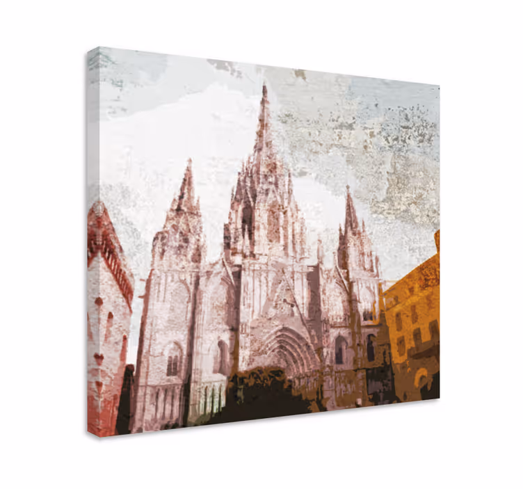 Leinwandbild beeindruckende kathedralenarchitektur - TenStickers