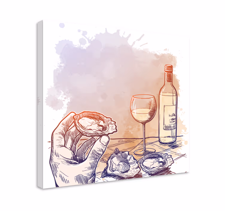 Leinwandbild genussmomente mit meeresfrüchten - TenStickers