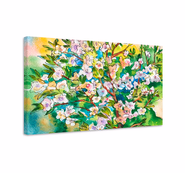 Leinwandbild blühende blumenpracht - TenStickers