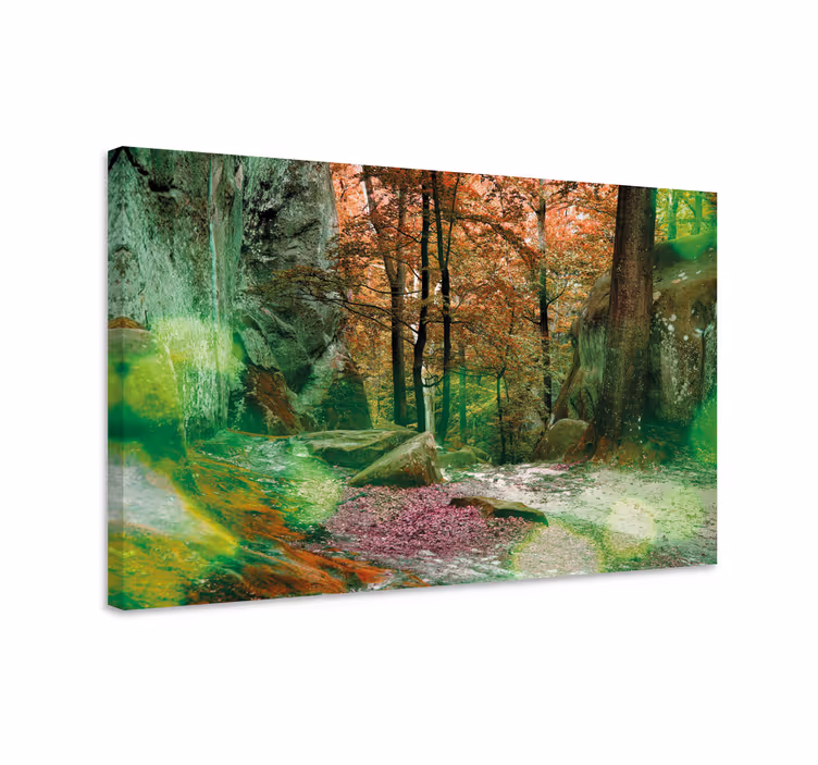 Wandbilder landschaft waldweg szenerie - TenStickers