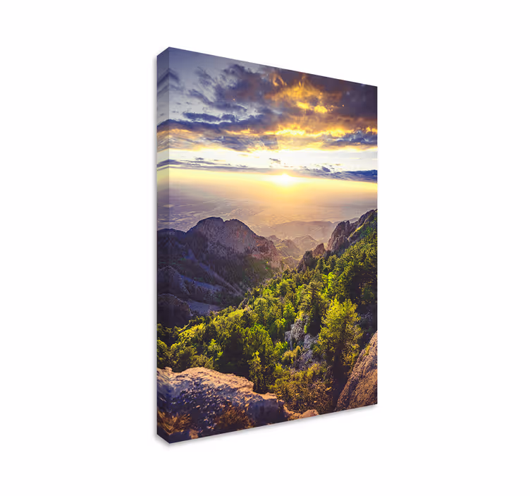 Wandbilder Landschaft Sonnenaufgang am berg - TenStickers