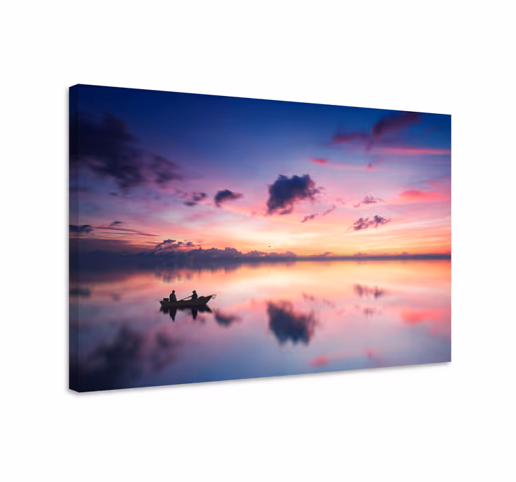 Wandbilder landschaft ruhige sonnenuntergangsreflexionen - TenStickers