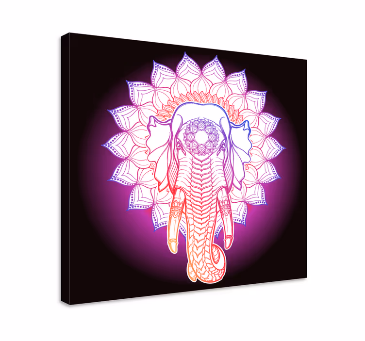 Wandbild elefant majestätisches elefanten mandala - TenStickers
