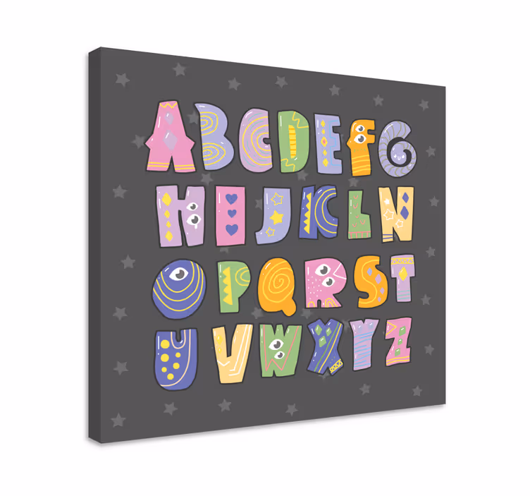 Leinwandbild verspielte buchstaben des alphabets - TenStickers